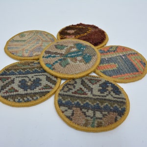 Kitchen Decor, Beer Coaster, Tea Pad, Green Coaster, Rug Coaster, Housewarming Gift Coaster, Washable Coaster, Tribal Pad, Unique Pad,