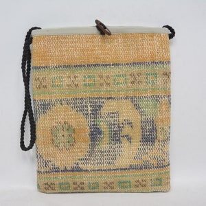 Vintage Bag, Makeup Bag 12x14 Bag, Handbag, Rug Bag, Turkish Bag, Handmade Bag, Chic Bag, Best Gift For Her, Travel Bag, Beach Bag, 19