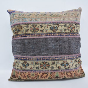 Pillow for Sofa, Throw Pillow Covers, Kilim Pillows, 32x32 Black Pillow Covers, Rug Cushion, Personalized Gift Pillow Covers, 191