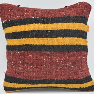 Fundas de almohada, almohada de decoración del hogar, fundas de almohada Kilim, funda de cojín rojo 14x14, funda de cojín a rayas, funda de cojín Ikat, cojín lindo, 324