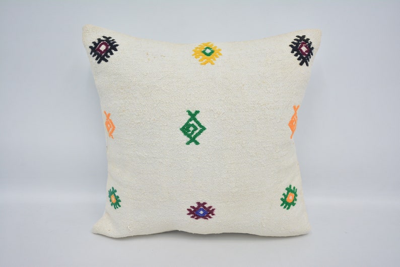 Throw Pillow 538 Kilim Pillow 16x16 White Cover Wholesale Case Turkish Pillow Pillow Cover Embroidered Pillow Decor Cover