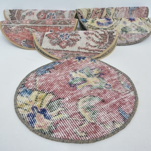 Table, Gift For Her, Coffee Cup Pad, Red Pad, Rug Pad, Vintage Underplate, Antique Rug Supla, Natural Supla, Rustic Placemat,