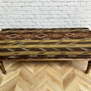 Upholstered Bench, Frontdoor Bench, Kilim Rug Bench, Bench, Sitting Bench, Entryway Bench, Footstool Bench, Piano Bench, 18&quot;x48&quot; - 45x120 cm