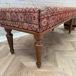 Floral Pattern Bench, Floral Furniture, Saloon Decor, Handmade Bench ...