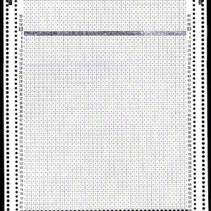 Carte perforée vierge pour machine à tricoter PASSAP, 40 modèles de points