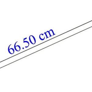 May include: A black metal rod with two pointed ends, measuring 66.50 inches in length.