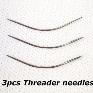 3pcs Threader Needles for Brother Standard Gauge Intarsia Carriage