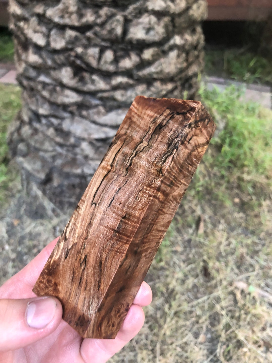 Stabilized Maple Burl Knife Handle Block 11 Etsy