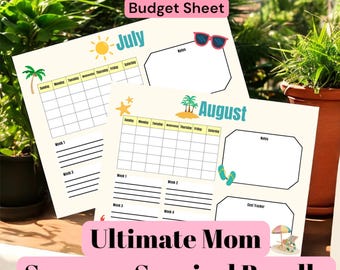 Familienplaner und Aktivitäten Kit - Sofortiger PDF Download