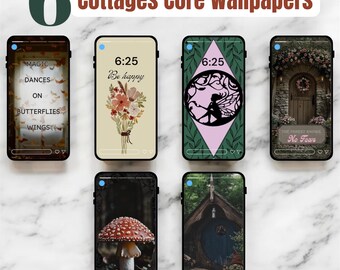 Cottagecore Handy Hintergrundbilder | Beruhigender Vintage Blumen Verschluss (Digitaler Download)