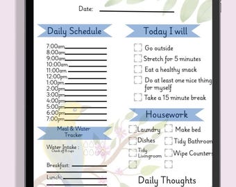 Busy Mamas Tagesplaner: Self-Care & Hausarbeit Tracker (PDF Download)