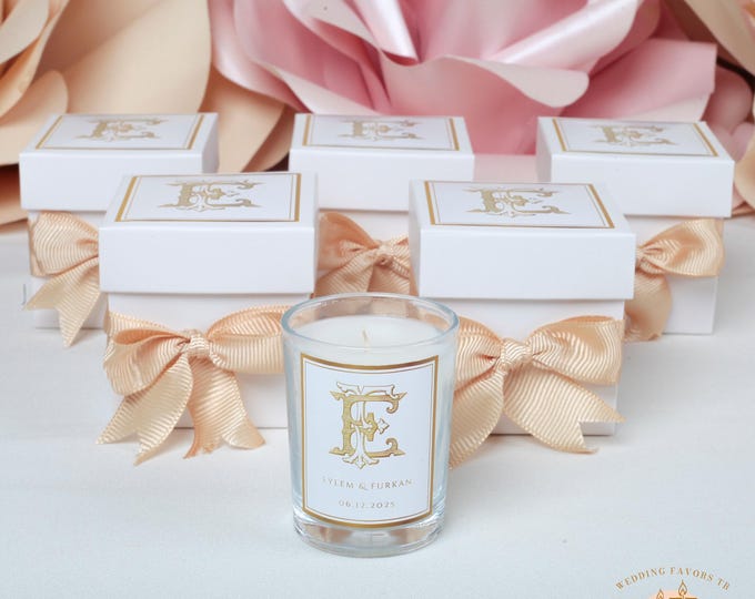 Custom Name Candle, Wedding Special Candle, Personalized Candle Gift, Custom Monogram Wedding Gift, Engagement Candle