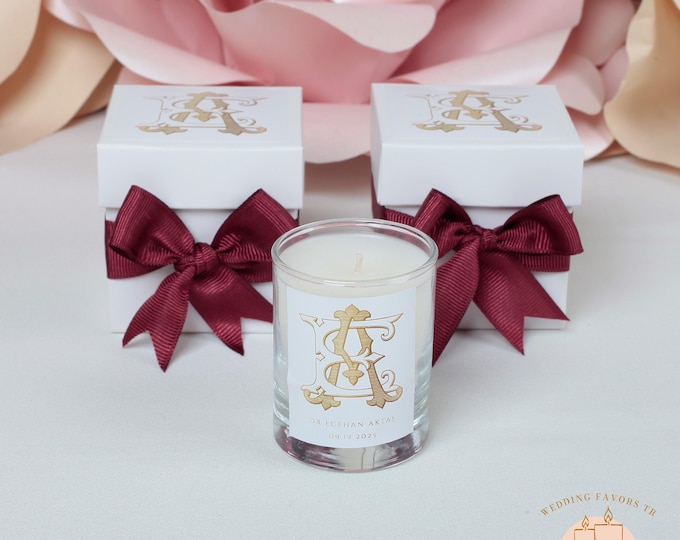 Custom Name Candle, Wedding Special Candle, Personalized Candle Gift, Custom Monogram Wedding Gift, Engagement Candle