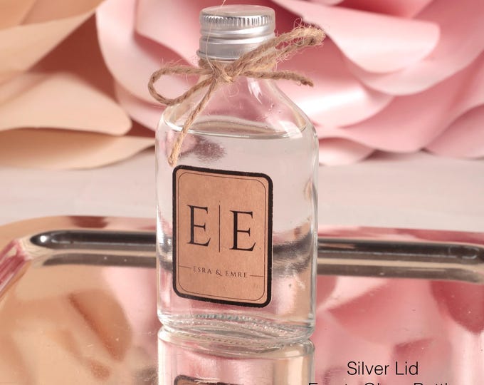 Empty Glass Cologne Bottle 65cc With Metal Cap, Wedding Favor, Engagement Gift, Baby Shower Keepsake, Baptism Gift, Henna Night Party Bottle