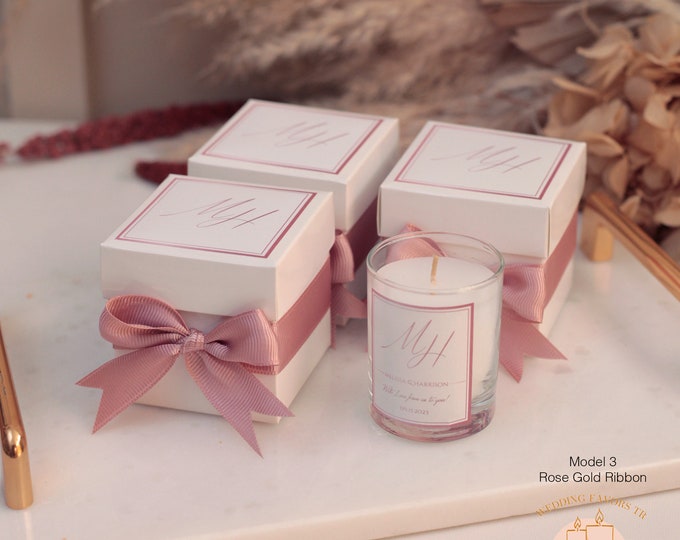 Personalized Candle, Custom Name Candle, Wedding Special Candle, Candle favors, Custom Valentine's Day Gift, Engagement Candle