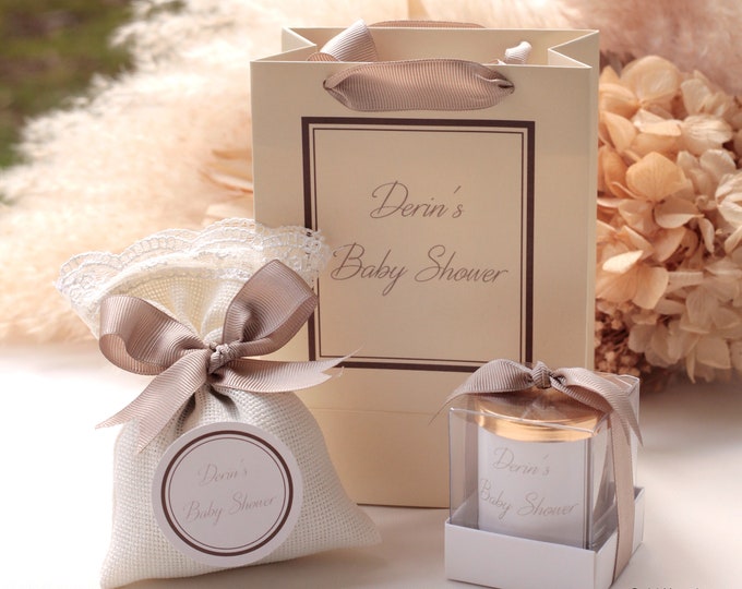 Unity Bridal Favor Set, Candle Favor In Bulk With Unique Bag And Lavender Sachet, Unique Wedding Favor Set, Luxury Wedding Favor Guest Set