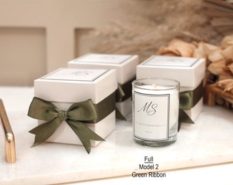 Personalized Wedding Favor Candle: Custom Vanilla Scented Gift