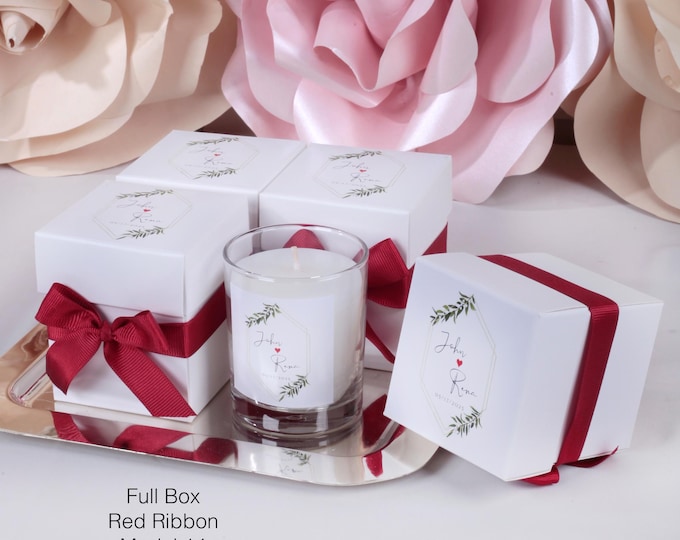 Personalized Large Size Wedding, Engagement, Baptism, Baby Shower Gift Candle for Guests