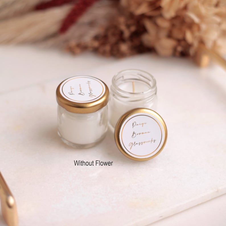 Small Custom Wedding Candle Glass Jar Candle Bulk Bridal Etsy