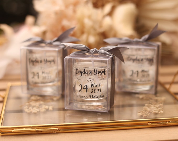 Custom Wedding Shower Candle, Bulk Bridal Shower Candle, Custom Name Wedding Candle, Personalized Engagement Candle, Custom Bulk Candles