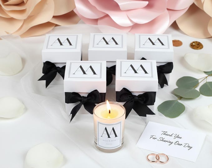 Custom Name Candle, Wedding Special Candle, Personalized Candle Gift, Custom Monogram Wedding Gift, Engagement Candle