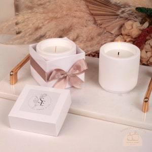 Personalized Concrete Candle: Wedding Favor, Baptism Gift