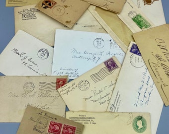 15 Vintage Stamp Envelope Covers – Mixed Philatelic Ephemera