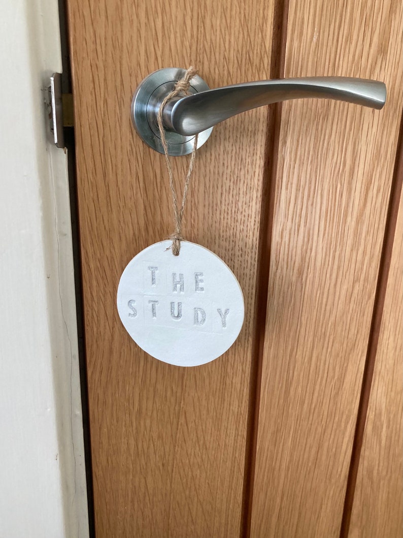 The Study Door hanger room sign scandi style image 4