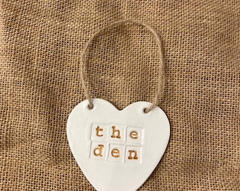 The Den Door hanger room sign scandi style