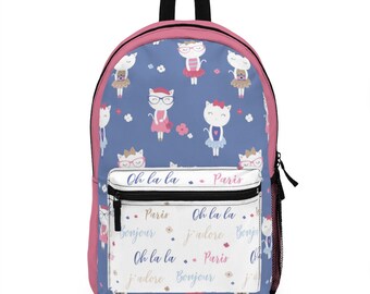 Paris Eiffel Tower and Red Umbrella Cool Backpack Bookbag Rucksack School Travel Bag Paris Eiffel Tower and Red Umbrella Cool Backpack Bookbag Rucksack School Travel Bag