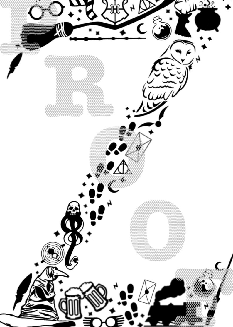 Hogwarts Letters A-Z Cricut PNG SVG PDF Jpeg - Etsy