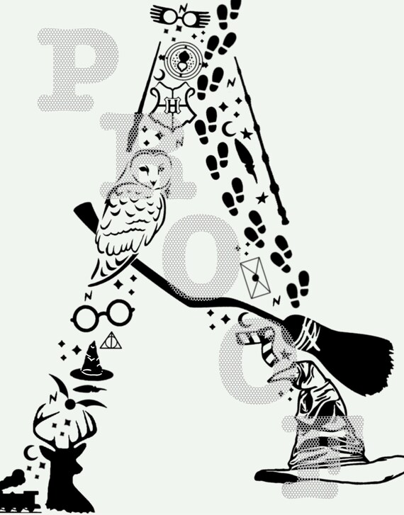 Hogwarts Letters A-Z Cricut PNG SVG PDF Jpeg - Etsy