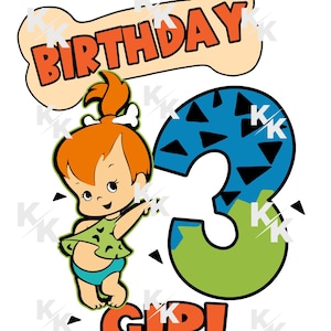 pebbles 3rd birthday svg, sublimation, digital download, dtf