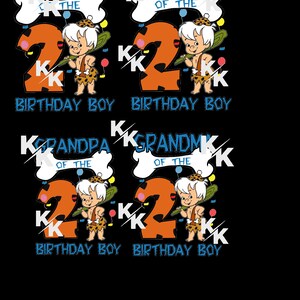BAMBAMS 2nd birthday mom dad grandma and grandpa digital download, png, sublimation, dtf