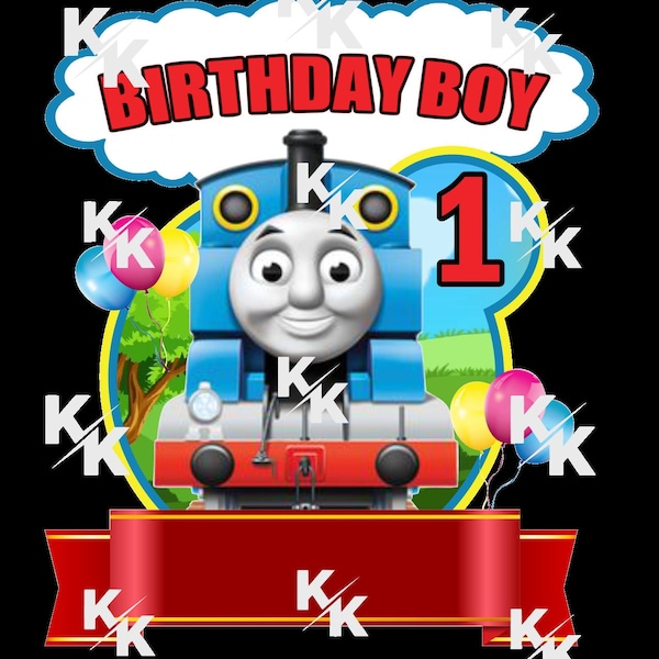 Thomas the train 1st birthday, digital download, png, sublimation, dtf