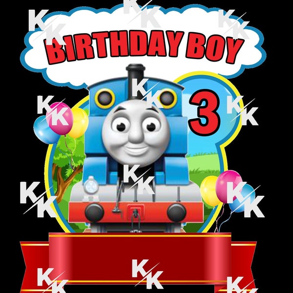 3rd birthday thomas the train png, digital download, dtf, sublimation