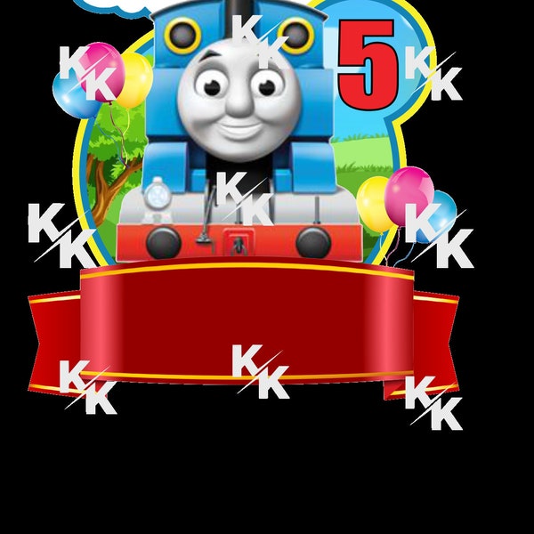 THOMAS THE TRAIN 5th birthday, digital download, dtf, custom, sublimation