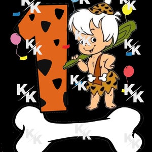 bam bam 1st birthday, no words, sublimation, digital download, png