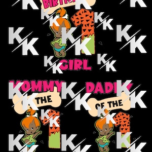 pebbles 1st birthday, mom amd dad included, african american, dtf, sublimation. png, digital download