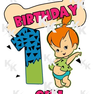 pebbles first birthday png
