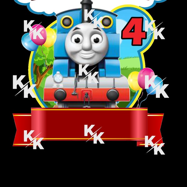 THOMAS THE TRAIN 4th birthday, digital download, sublimation