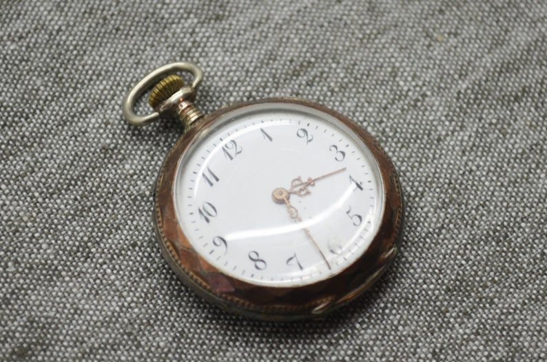 Vintage Silver Pocket Watchworks Etsy