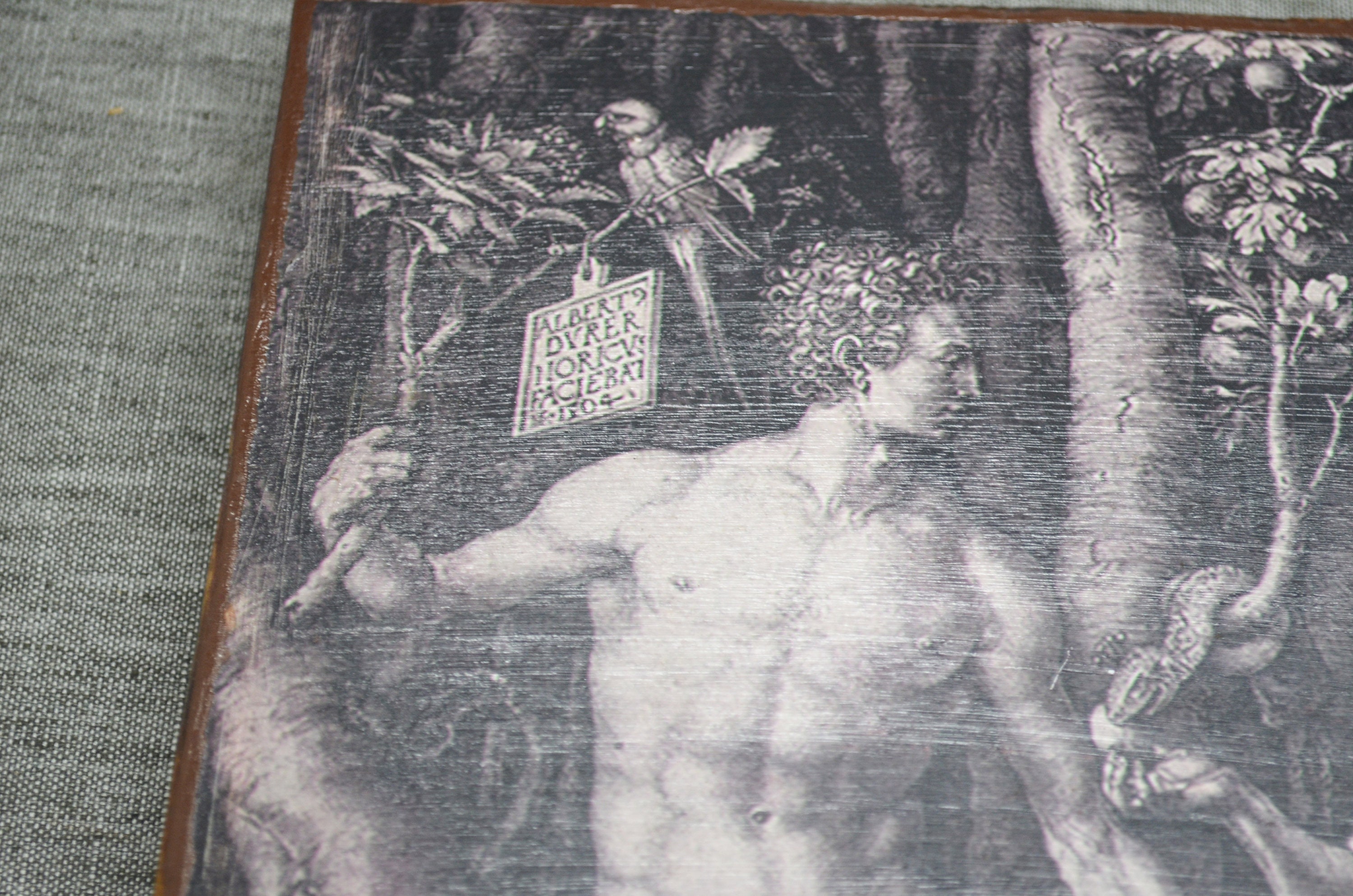 Vintage Icon of Adam and Eve in the Garden of Eden - Etsy