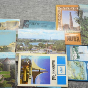 Vintage urss gran lote de juegos de postales de la ciudad