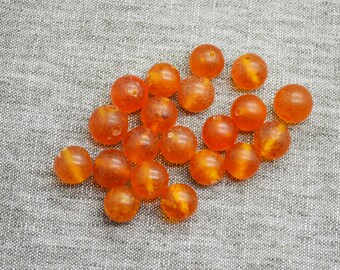 Natural Baltic amber round beads