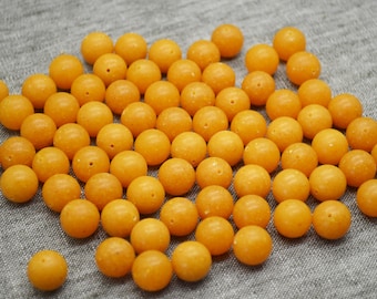 Natural Baltic amber round beads