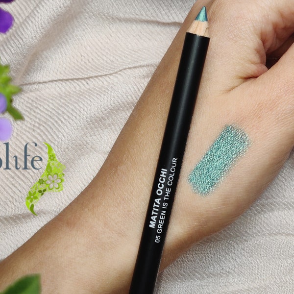 Kajal Eyeliner Emerald Green Natural and Organic Made in Italy Ecolife Cosmetics