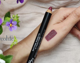 Organic Lip Liner Pencil Dark Red Made in Italy - Ecolife Cosmetics