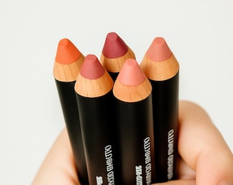 Crayon Rouge à Lèvres Naturel et Bio | 5 Couleurs Vegan & Cruelty-Free | Maquillage Clean Made in Italy