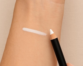 Natürlicher weißer Kajalstift – Bio-veganer Eyeliner für Wasserlinie und Kajal | Empfindliches Augen-Make-up | Hergestellt in Italien